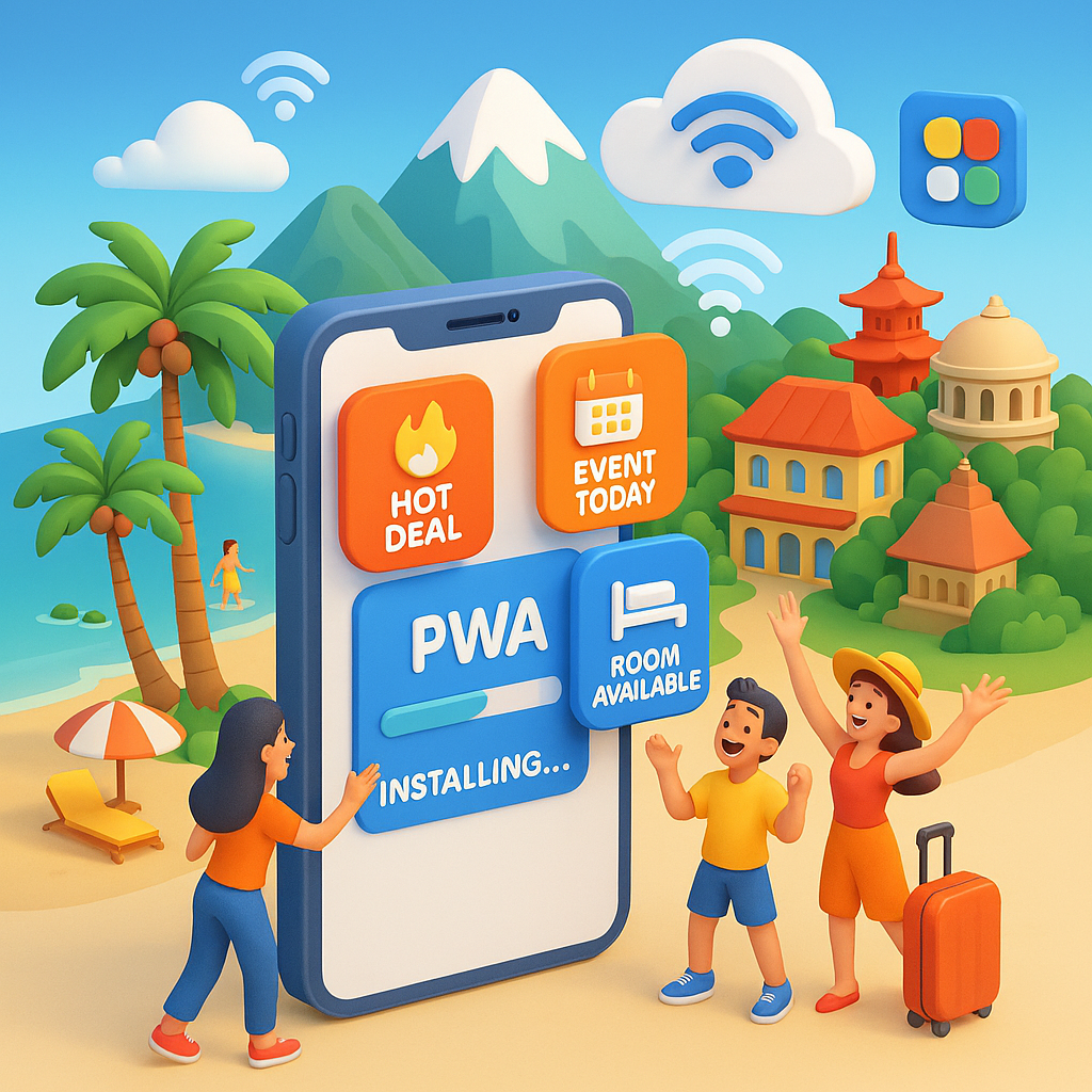 PWA – Vũ Khí Bí Mật Giúp Khu Du Lịch Thu Hút Và Tương Tác 24/7