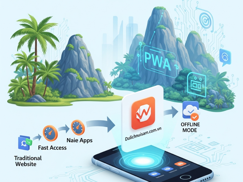 Vì sao nên cài Dulichnuisam.com.vn như PWA?