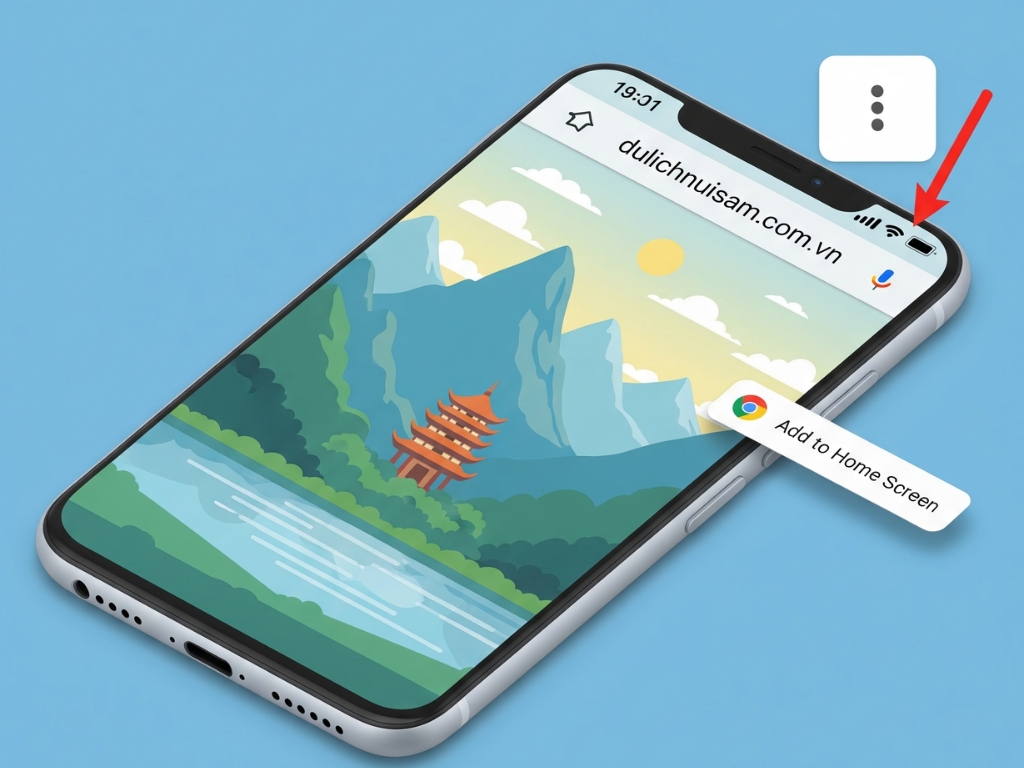 1. Trên Android (Chrome):